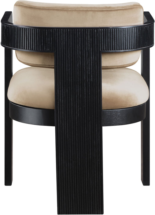 Sacha - Velvet Dining Chair With Black Base (Set of 2) - Simple Home Plus