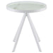 Briggs - Round Marble Printed Glass Top End Side Table - Simple Home Plus