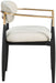 Riccio - Fabric Dining Arm Chair (Set of 2) - Black And Gold Frame - Simple Home Plus