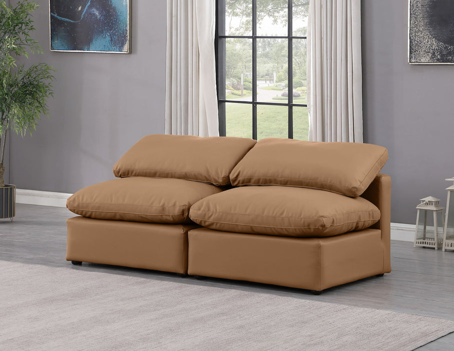Indulge - Faux Leather 2 Seat Modular Armless Sofa - Simple Home Plus