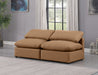 Indulge - Faux Leather 2 Seat Modular Armless Sofa - Simple Home Plus