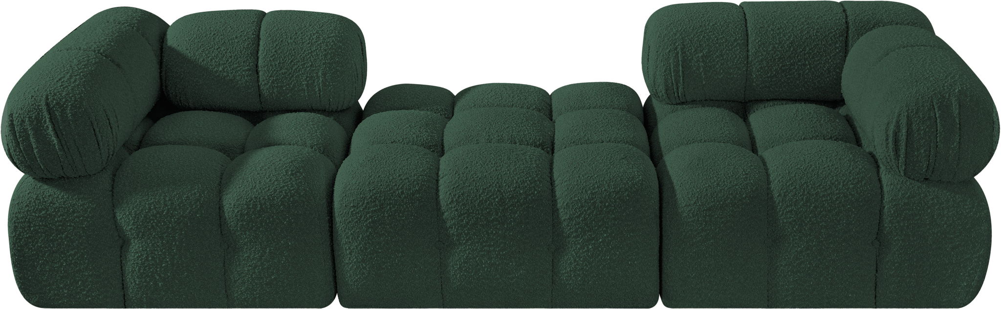 Ames - 3 Piece Boucle Modular Sofa With 1 Backless Seat - Simple Home Plus