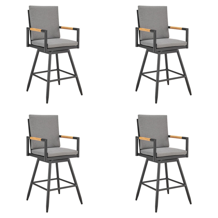 Crown - Outdoor Patio Swivel Bar Stool Set