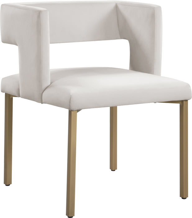 Caleb - Dining Chair with Gold Legs (Set of 2) - Simple Home Plus
