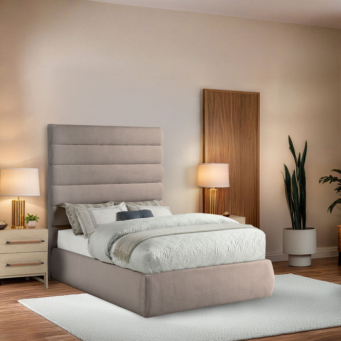 Adam - Linen Fabric Bed With 70.5" Headboard - Simple Home Plus