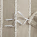 Shay - 3 Piece Striped Cotton Duvet Cover Set - Taupe - Simple Home Plus
