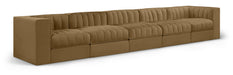 Rummi - Velvet Performance Fabric Upholstered 5 Piece Modular Sofa - Simple Home Plus