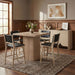 Entwine - Vegan Leather Upholstered Counter Stool - Painted Natural - Simple Home Plus