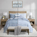 Harmony - 4 Piece Full Oversized Reversible Matelasse Coverlet Set With Throw Pillow - Blue - Simple Home Plus