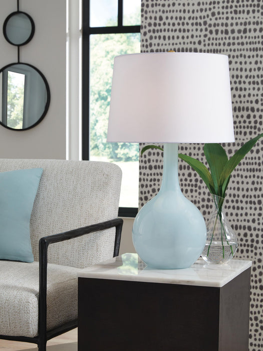 Rylanton - Glass Table Lamp - Aqua - Simple Home Plus