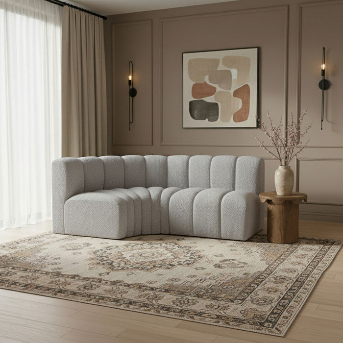 Arc - Boucle Fabric 3 Piece Sofa - Simple Home Plus