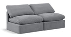 Indulge - Velvet 2 Seat Modular Armless Sofa - Simple Home Plus