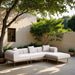 Laguna - 4 Piece 106.5" Upholstered Outdoor Patio Modular Sectional - Simple Home Plus
