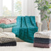Ruched Fur - Ruched Throw - Aqua - Simple Home Plus