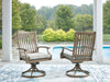 Rainier Ranch - Swivel Chair With Cushion (Set of 2) - Brown / Beige - Simple Home Plus