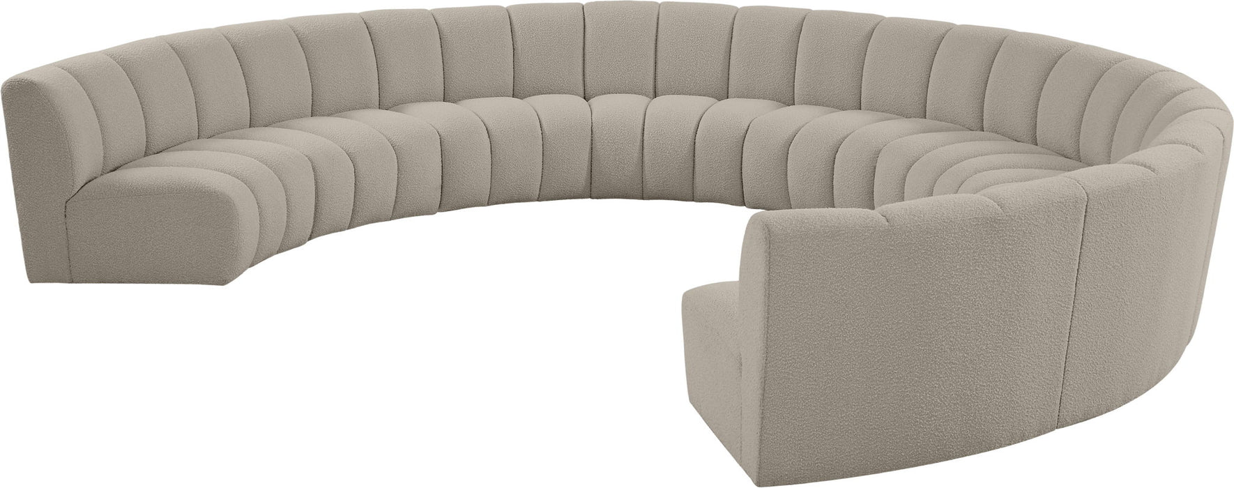 Infinity - 9 Piece Boucle Modular Sectional - Simple Home Plus