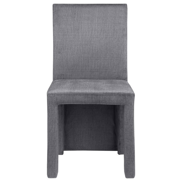 Tordera - Velvet Upholstered Dining Side Chair (Set of 2) - Gray - Simple Home Plus