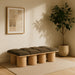 Pavilion - 8 Piece Modular Bench With Natural Base - Simple Home Plus