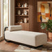 Zephyr - Linen Textured Fabric Upholstered Chaise - Painted Black Base - Simple Home Plus