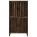 Elouise - 4 Door Engineered Wood Tall Accent Cabinet - Dark Pine - Simple Home Plus