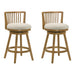 Harper - 26" Amber Glow Counter Height Rubberwood Swivel Barstool - Simple Home Plus