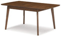 Lyncott - Brown - Rectangular Dining Room Butterfly Extension Table - Simple Home Plus