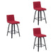 Vienna - Modern Counter Height Swivel Bar Stool - Black Brushed Wood Frame - Simple Home Plus