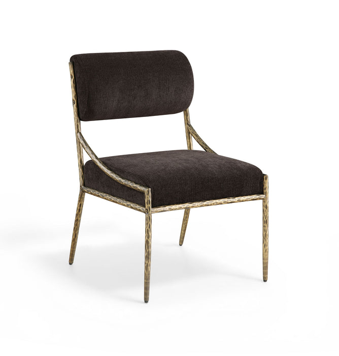 Bastille - Upholstered Dining Side Chair (Set of 2) - Brass Frame - Simple Home Plus