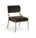 Bastille - Upholstered Dining Side Chair (Set of 2) - Brass Frame - Simple Home Plus