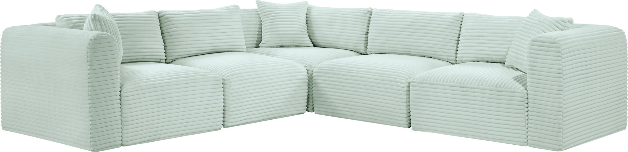Shaggy - 5 Piece Modular Corner Sectional - Simple Home Plus