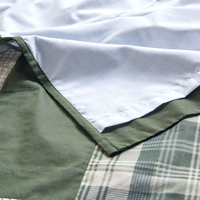 Mill Creek - Pieced Cotton Shower Curtain - Green - Simple Home Plus