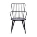 Parisa - High Back Steel Framed Side Chair - Black Powder / Brushed - Simple Home Plus