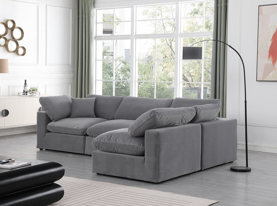 Comfy - 4 Piece Velvet Modular Armless Sectional - Simple Home Plus