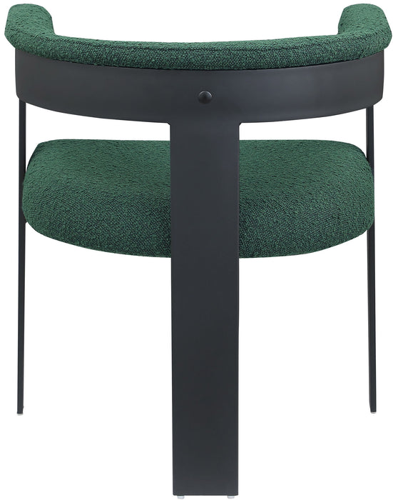 Romeo - Boucle Dining Chair With Black Base (Set of 2) - Simple Home Plus