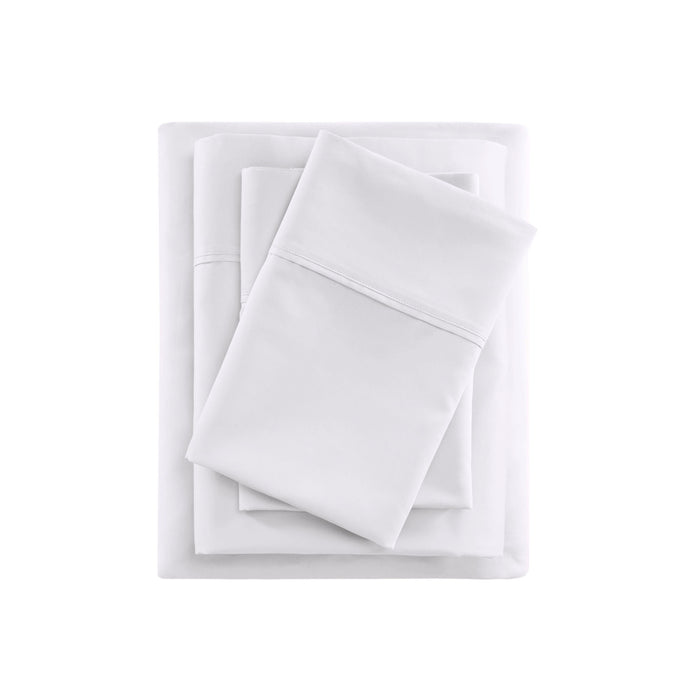 600 Thread Count - Cooling Cotton Blend 4-Piece Sheet Set - White - Simple Home Plus