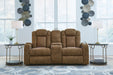 Wolfridge - Brindle - Power Reclining Loveseat With Console /Adj Hdrst - Simple Home Plus