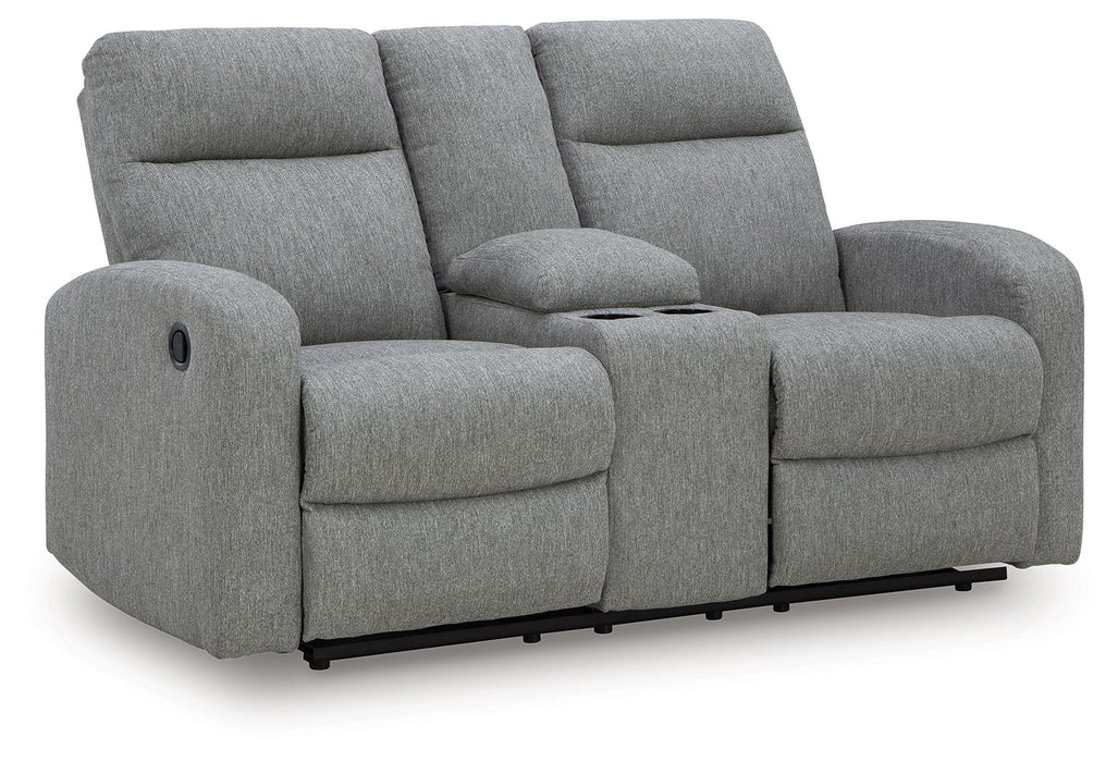 Gauntlet - Sterling - Double Recline Loveseat With Console - Simple Home Plus