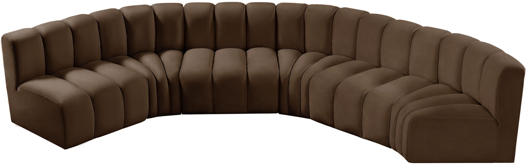 Arc - Velvet 6 Piece U-Shaped Modular Sofa - Simple Home Plus