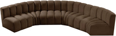 Arc - Velvet 6 Piece U-Shaped Modular Sofa - Simple Home Plus