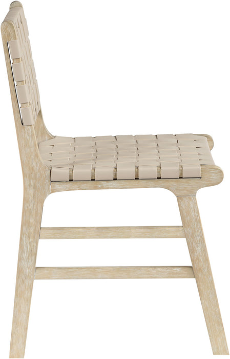 Entwine - Vegan Leather Upholstered Dining Chair - Painted Natural - Simple Home Plus
