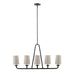 Serenitie - 5 Light Linear Chandelier - Bronze - Simple Home Plus