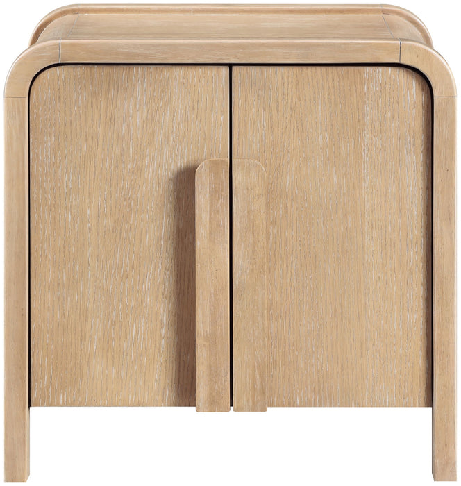 Harmony - Oak Veneer And Solid Wood Night Stand - Simple Home Plus