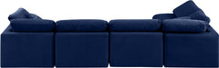 Indulge - Velvet 5 Piece Modular Sectional - Simple Home Plus