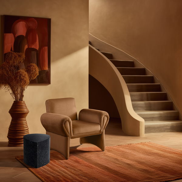 Petal - Iron Coffee Table - Black Terazzo