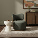 Elara - Velvet Upholstered Swivel Accent Chair - Stained Brown - Simple Home Plus