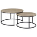 Lainey - 2 Piece Round Faux Marble Nesting Coffee Table - Simple Home Plus