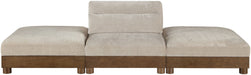 Turin - Chenille Fabric Upholstered Modular Sectional - Taupe - Simple Home Plus