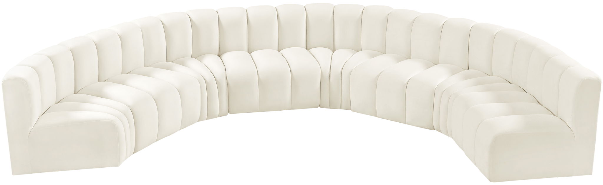 Arc - Velvet 8 Piece U-Shaped Modular Sofa - Simple Home Plus