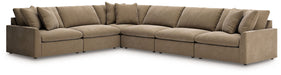 Whitehaven - 6-Piece Sectional With 3 Armless Chairs - Sable - Simple Home Plus