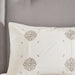 Malia - King 6 Piece Embroidered Reversible Comforter Set - Ivory - Simple Home Plus